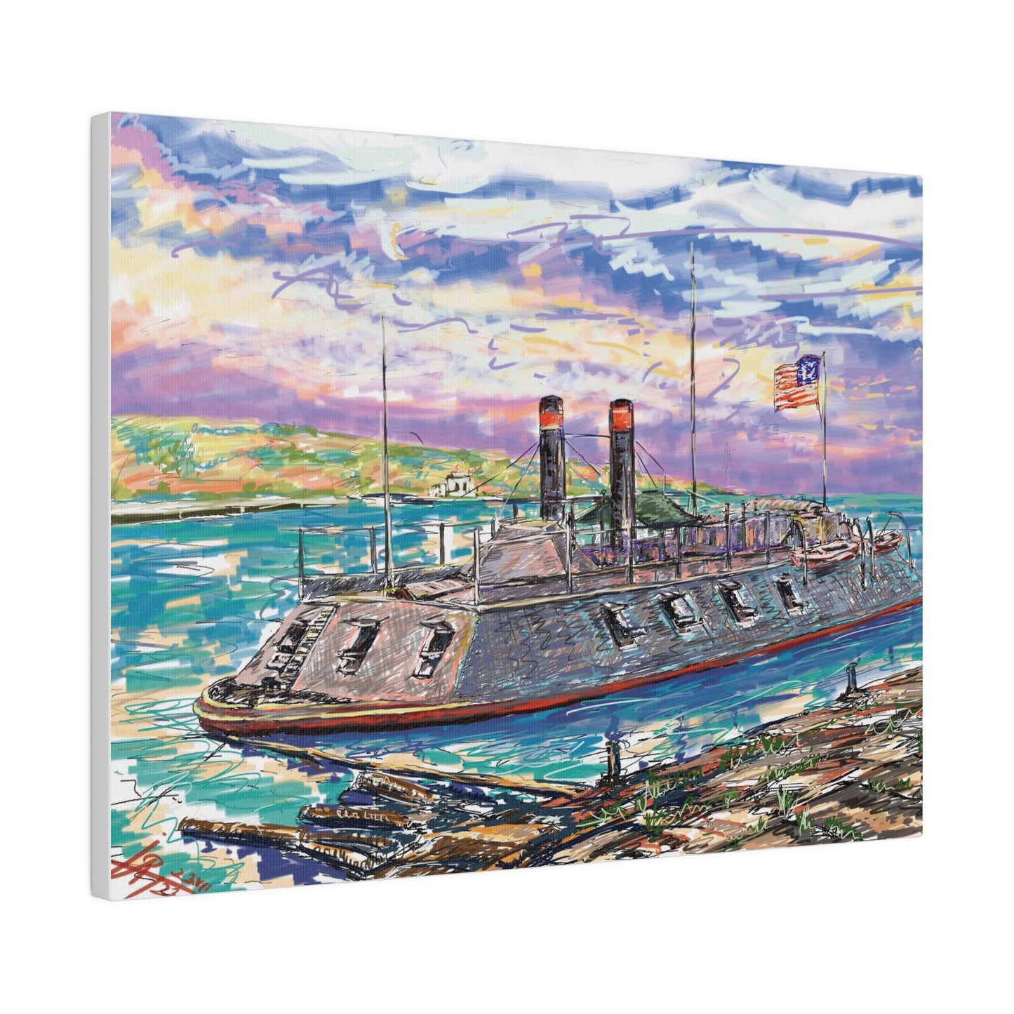 USS Cairo, Mississippi River, Civil War, Vicksburg, MO, Cairo, IL, Wall Décor, History, Travel, Museum, Ironclads,