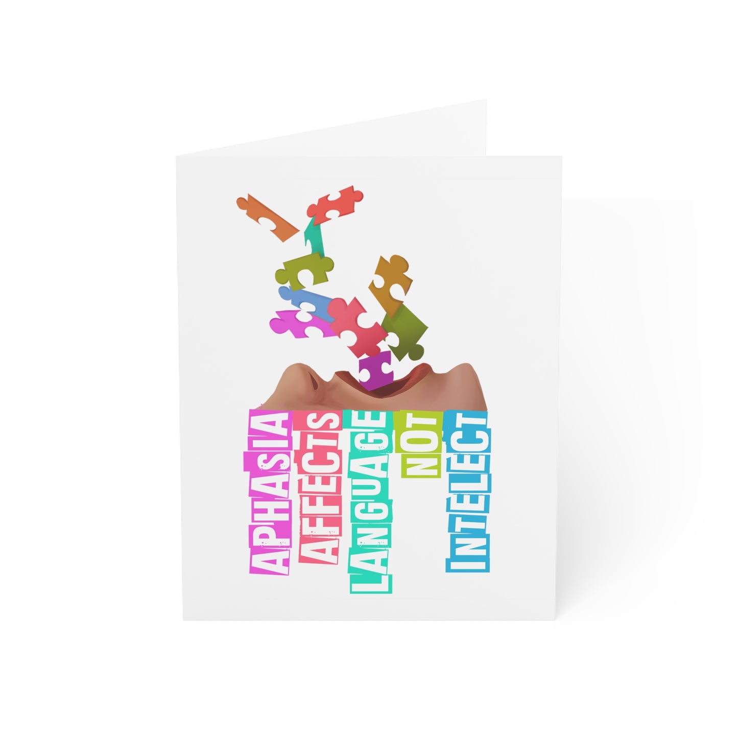 Aphasia Affects Language, Not Intellect, #Aphasia, Aphasia Awareness, Stroke, Speech, Therapy, Greeting Cards, Feelings, Personalized,