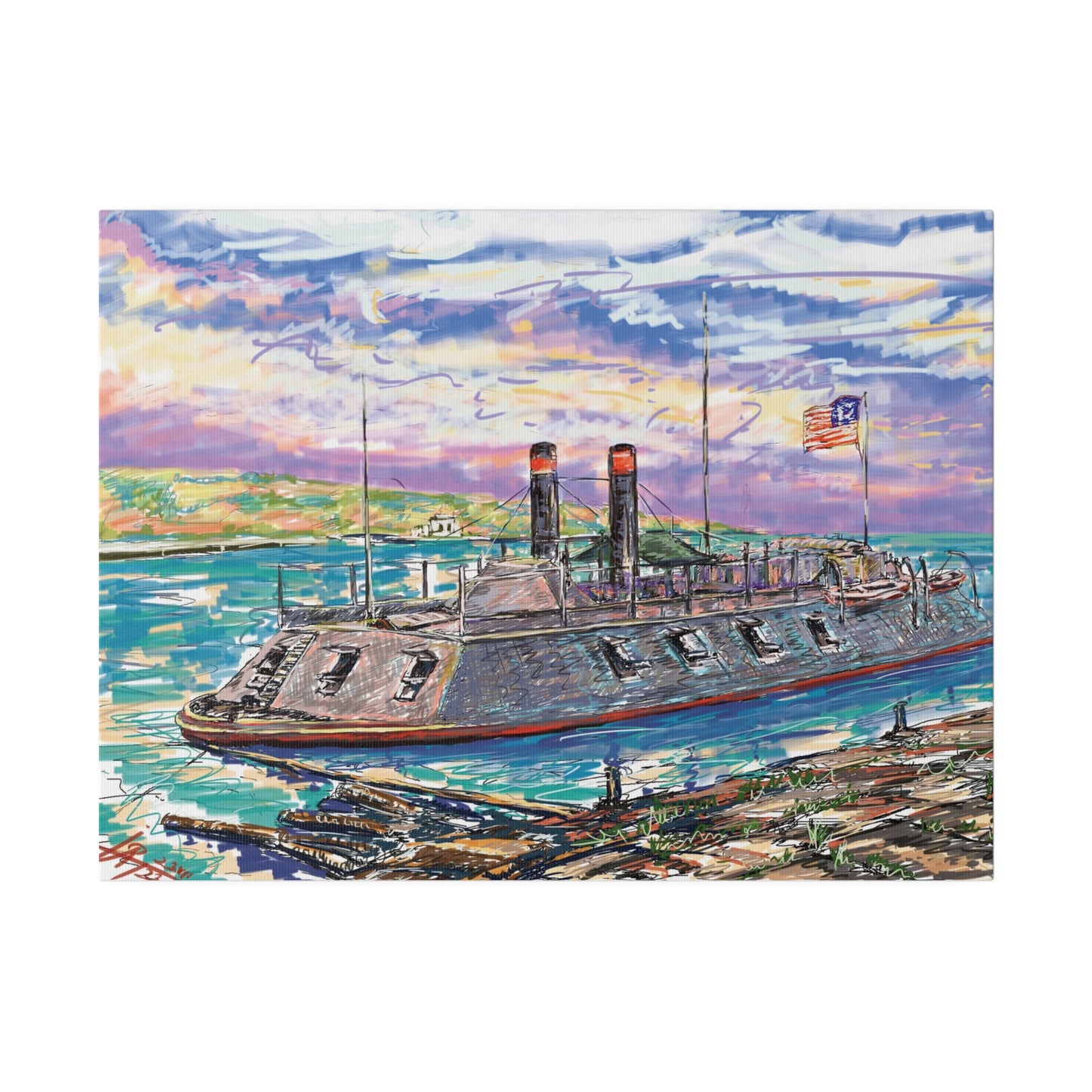 USS Cairo, Mississippi River, Civil War, Vicksburg, MO, Cairo, IL, Wall Décor, History, Travel, Museum, Ironclads,