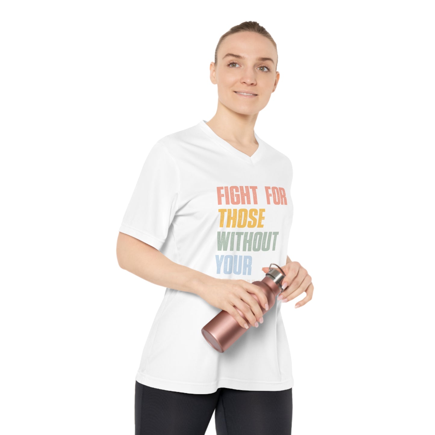 Performance V-Neck Women's T-Shirt - Fight For Those without Your Privilege