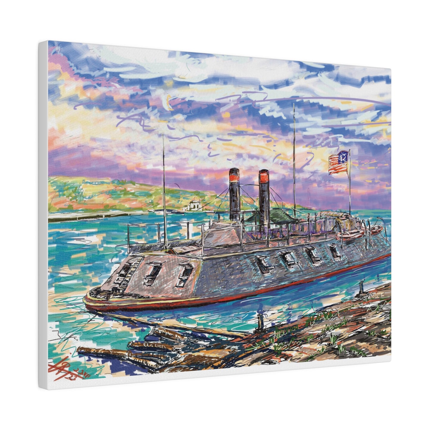 USS Cairo, Mississippi River, Civil War, Vicksburg, MO, Cairo, IL, Wall Décor, History, Travel, Museum, Ironclads,