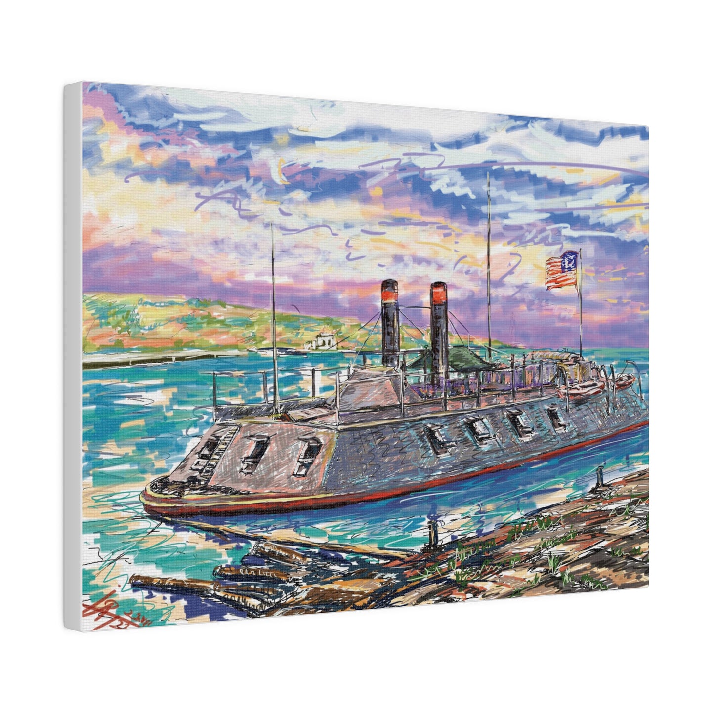 USS Cairo, Mississippi River, Civil War, Vicksburg, MO, Cairo, IL, Wall Décor, History, Travel, Museum, Ironclads,