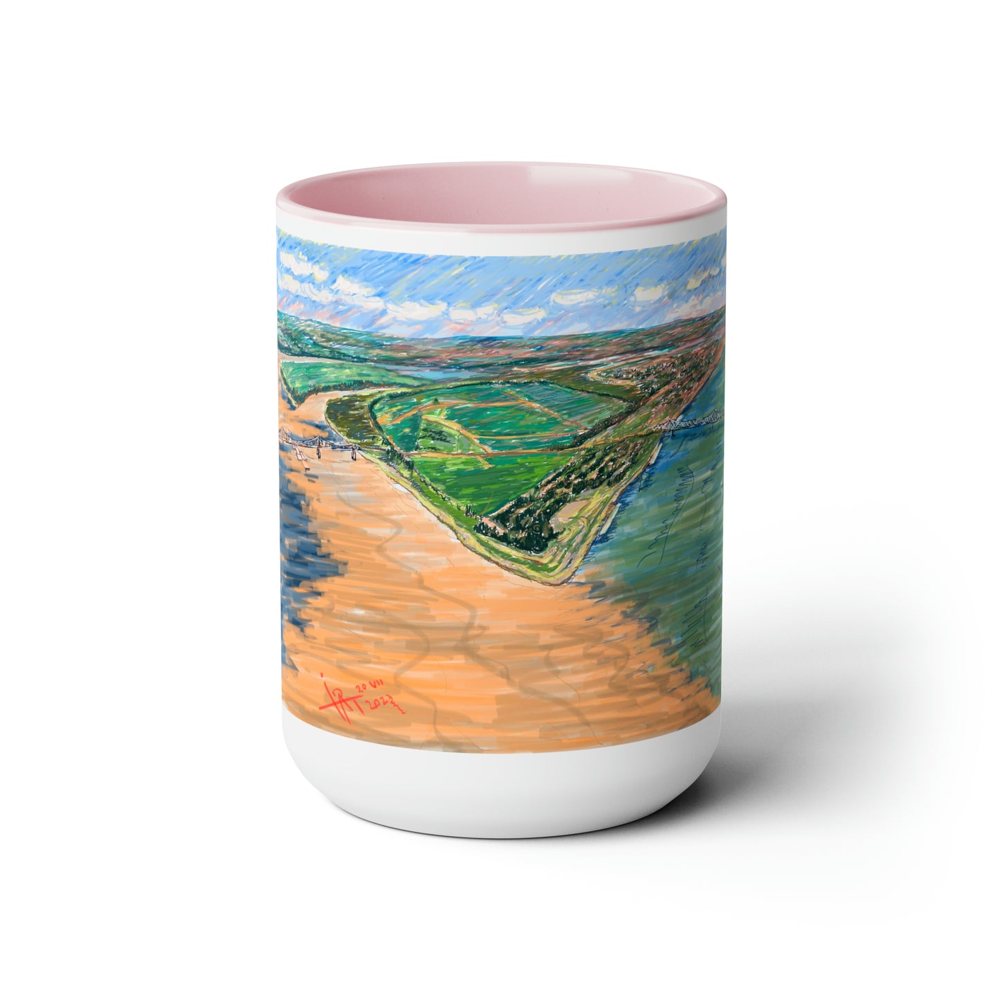 Confluence of America, City of Cairo, IL, 1860s, Coffee or Hot Chocolate Mug, History, Mississippi River and Ohio River