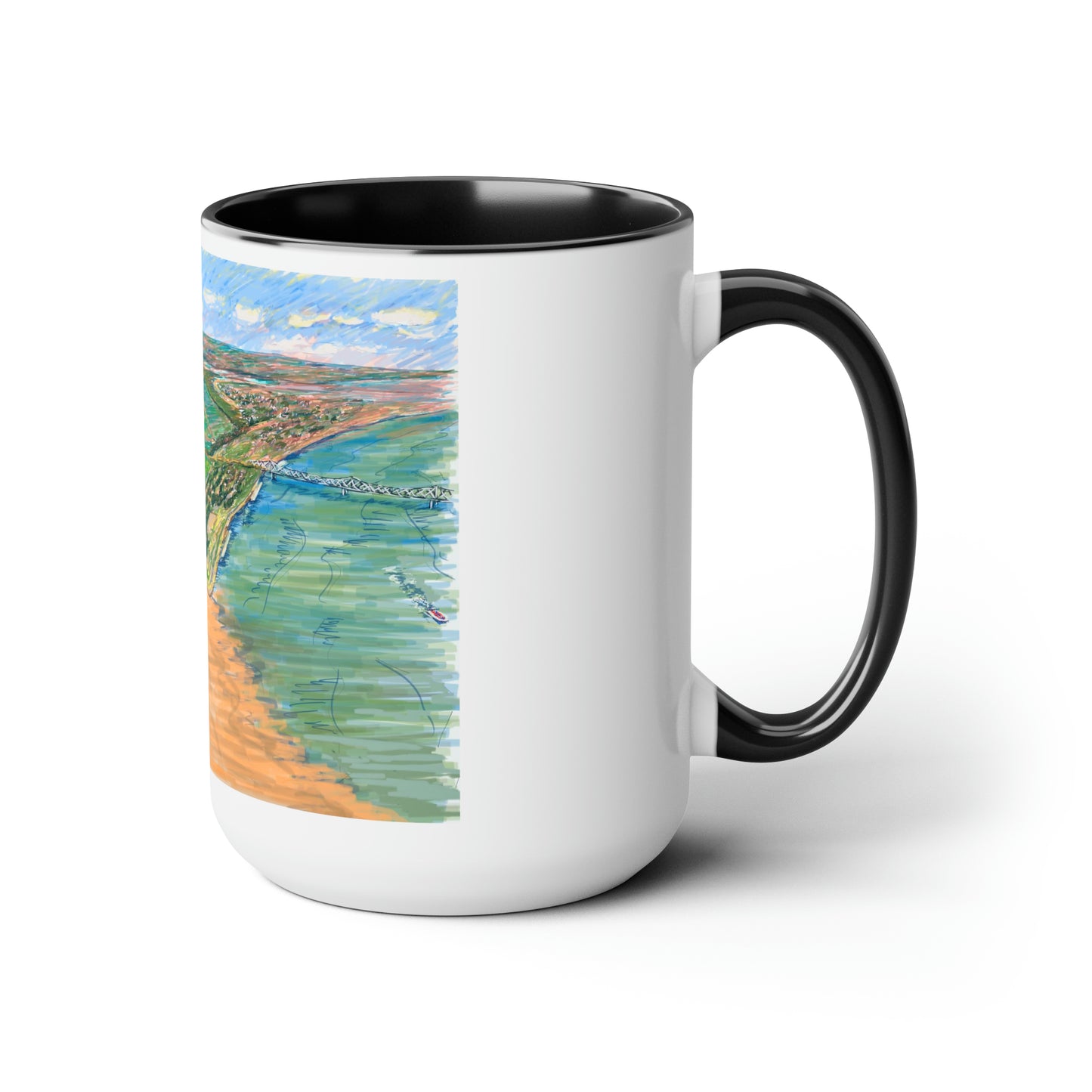 Confluence of America, City of Cairo, IL, 1860s, Coffee or Hot Chocolate Mug, History, Mississippi River and Ohio River