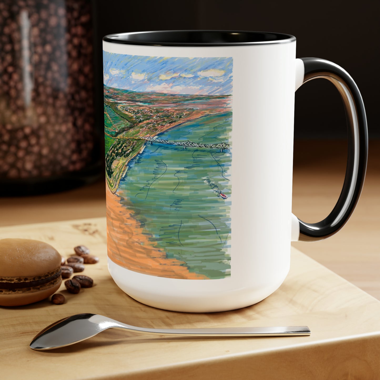 Confluence of America, City of Cairo, IL, 1860s, Coffee or Hot Chocolate Mug, History, Mississippi River and Ohio River