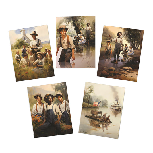 Cards 5 pack, Mark Twain, Quotes, Literature, Post Cards, Writing, Correspondence, Humor, Big Jim, Tom Sawyer, Huckleberry Finn, Prayer