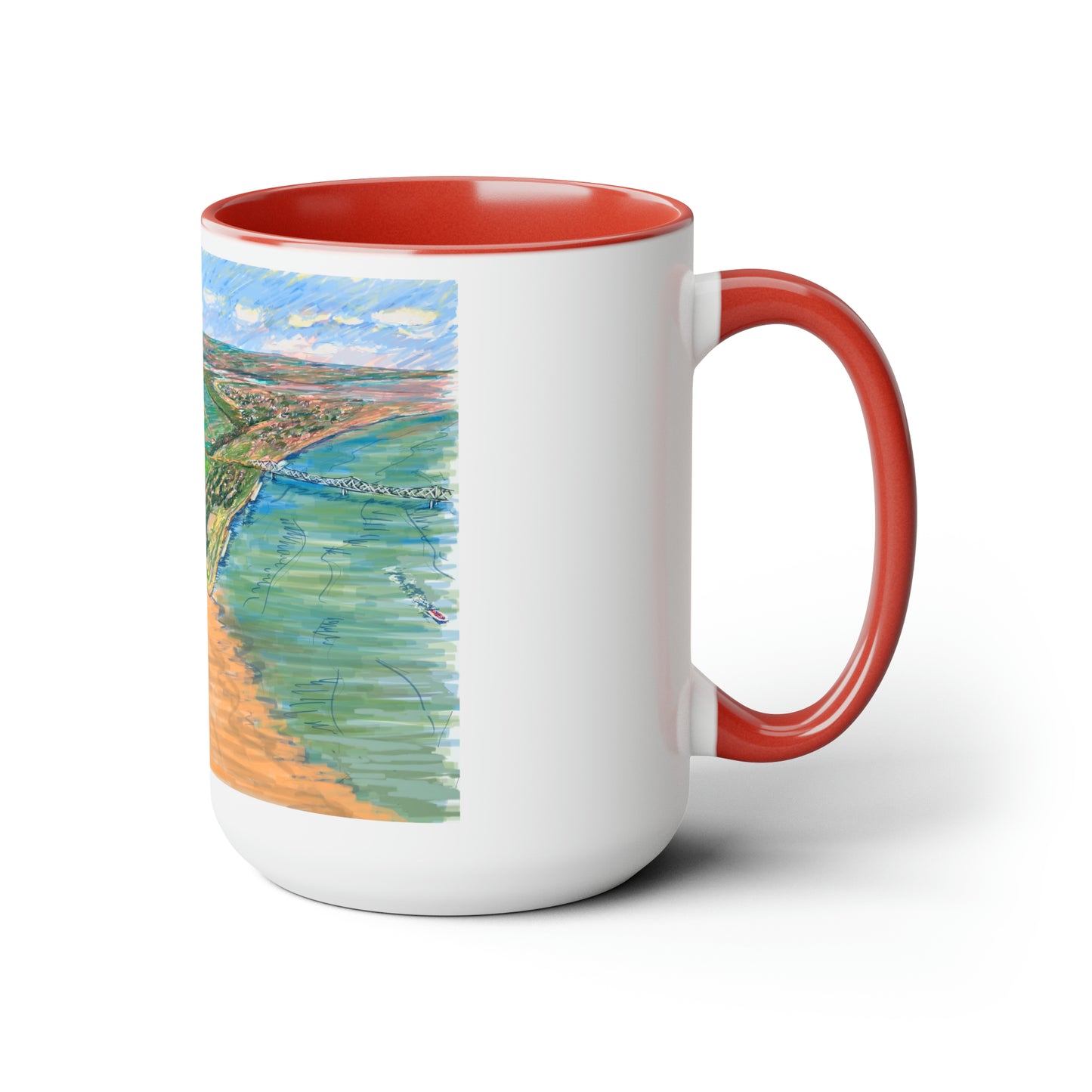 Confluence of America, City of Cairo, IL, 1860s, Coffee or Hot Chocolate Mug, History, Mississippi River and Ohio River