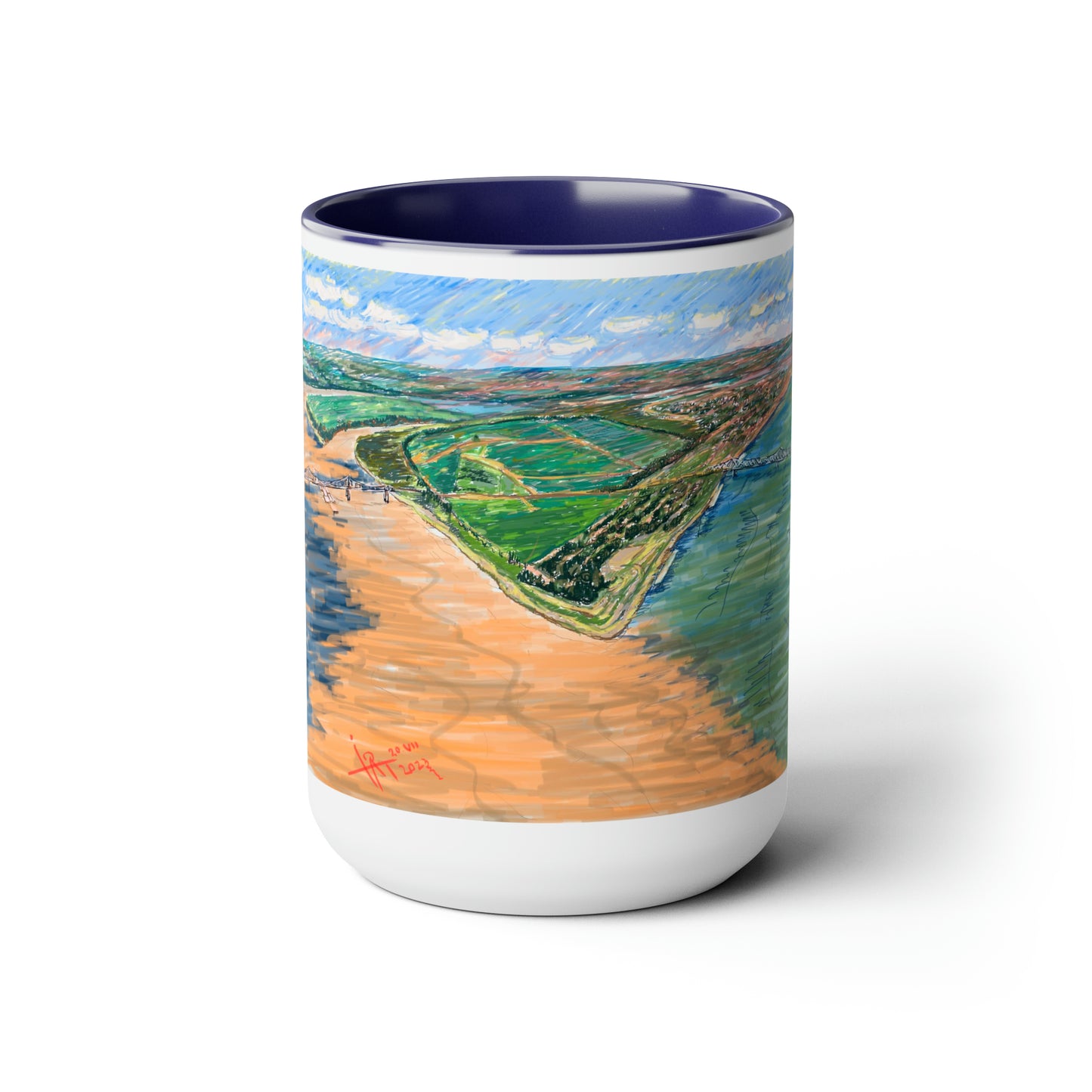 Confluence of America, City of Cairo, IL, 1860s, Coffee or Hot Chocolate Mug, History, Mississippi River and Ohio River