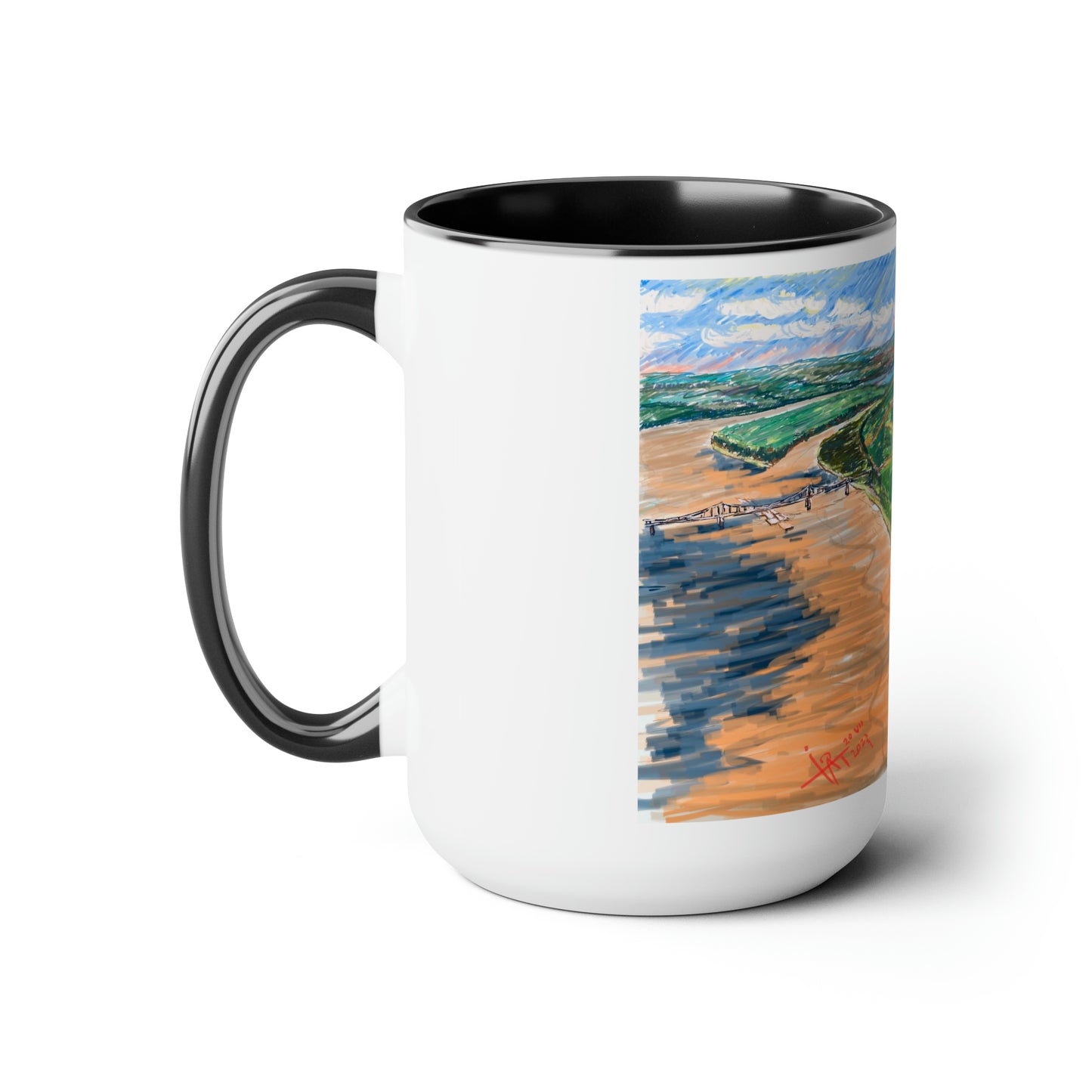 Confluence of America, City of Cairo, IL, 1860s, Coffee or Hot Chocolate Mug, History, Mississippi River and Ohio River