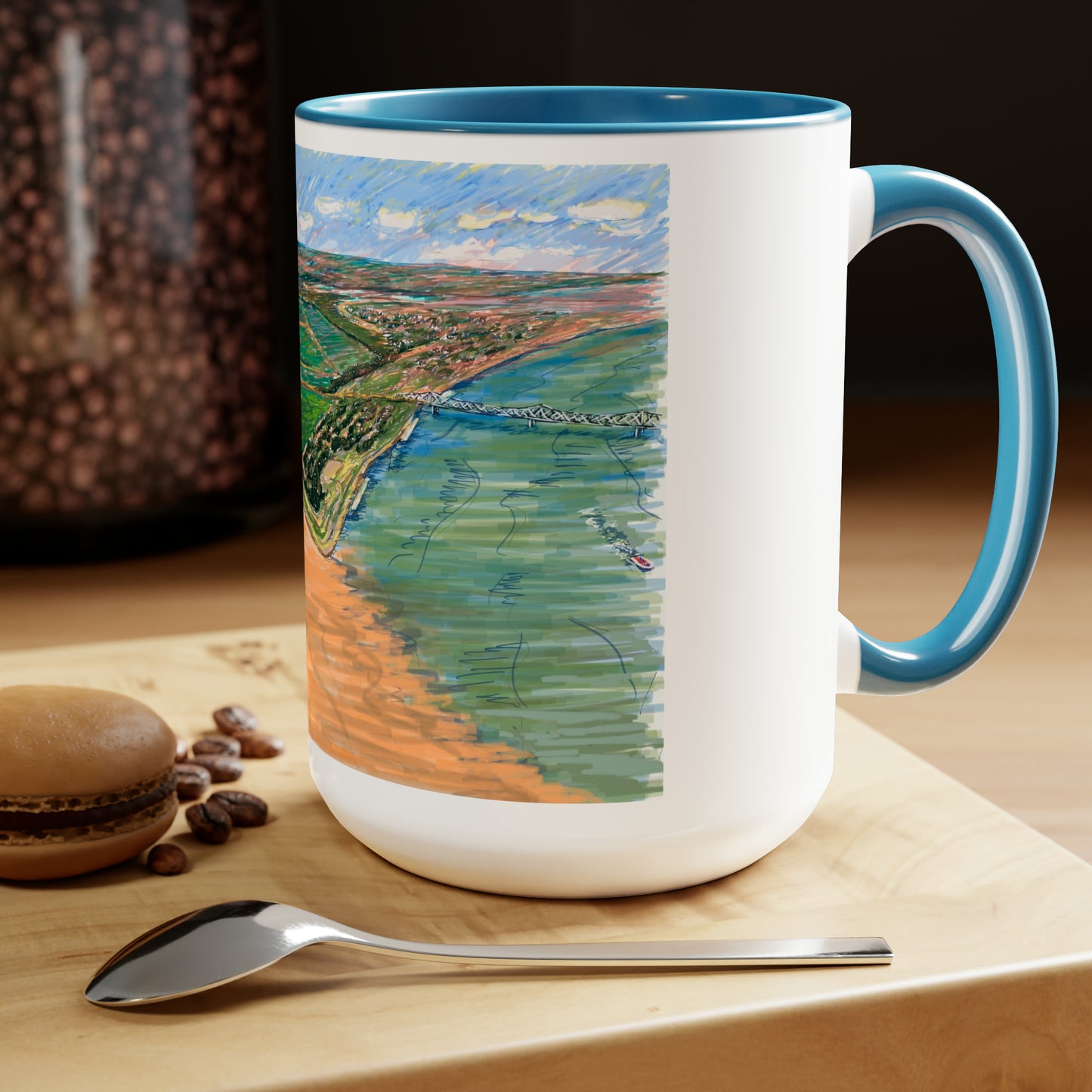 Confluence of America, City of Cairo, IL, 1860s, Coffee or Hot Chocolate Mug, History, Mississippi River and Ohio River